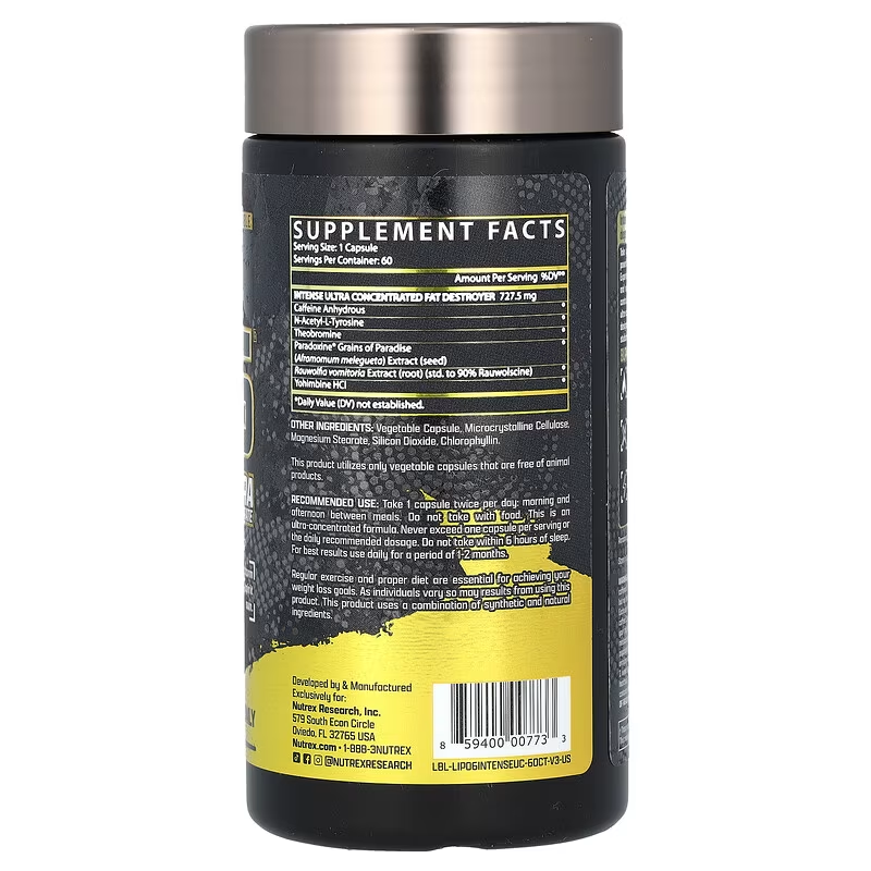 Lipo 6 INTENSE UC - 60 caps / 60 servicios