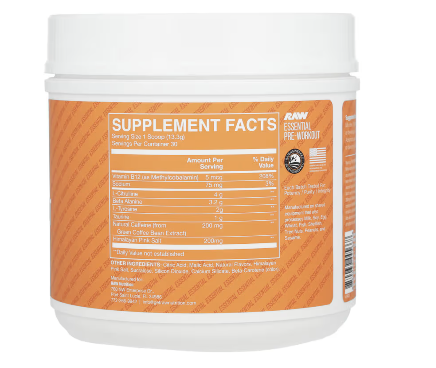 CBUM ESSENTIAL Pre-Workout - 30 servicios, orange