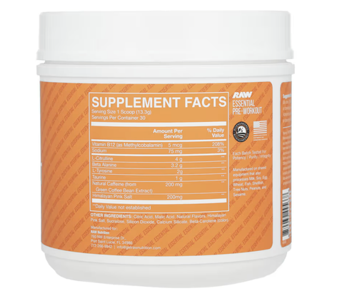 CBUM ESSENTIAL Pre-Workout - 30 servicios, orange